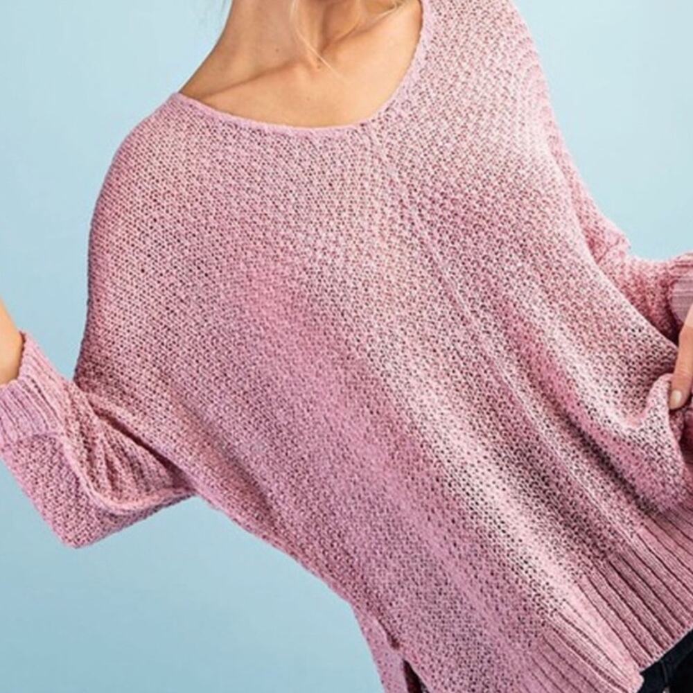 Beautiful Mauve Knit Sweater Size M/L